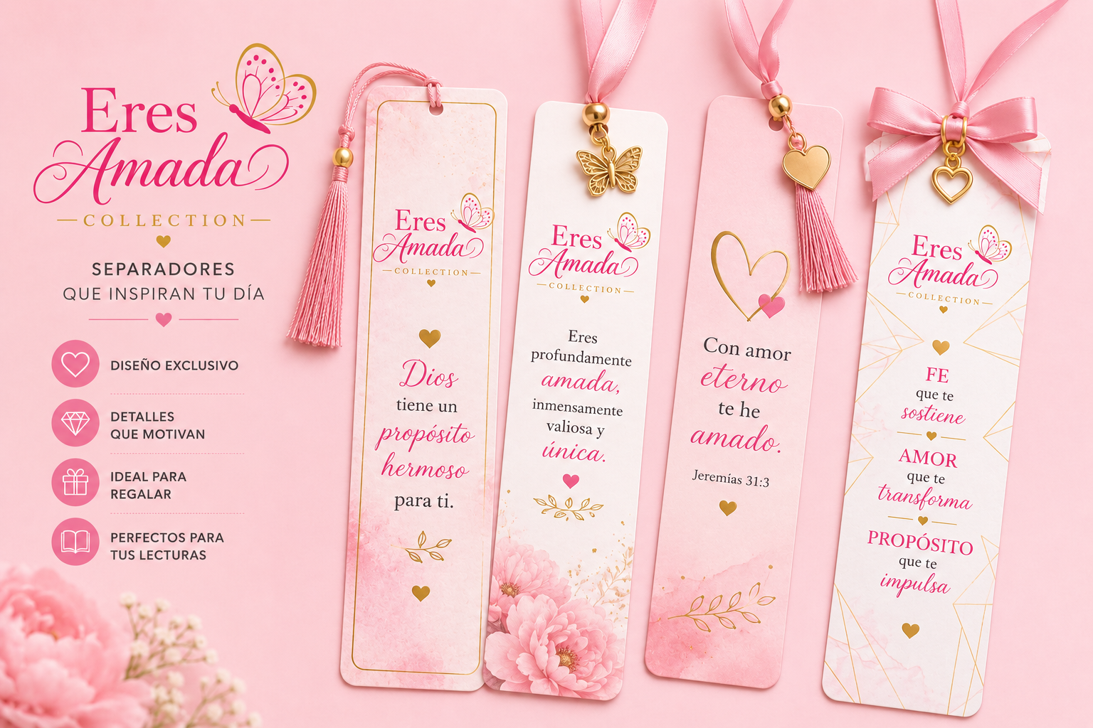 Separador Inspiracional Eres Amada Collection