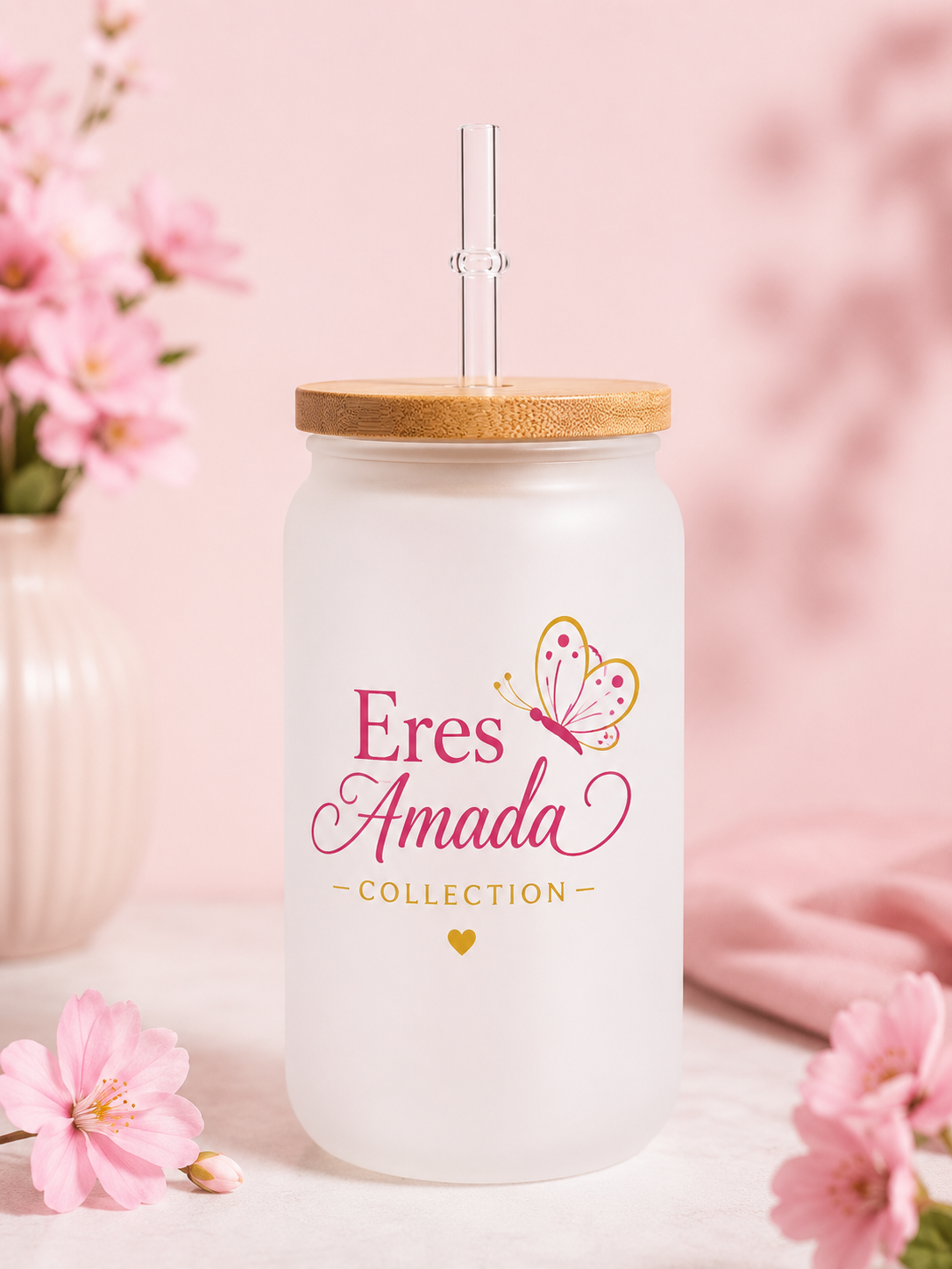 Vaso de Vidrio Eres Amada Collection